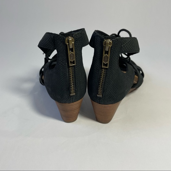 UGG Yasmin snake print wedge sandals tassel black size 7 - Picture 4 of 16